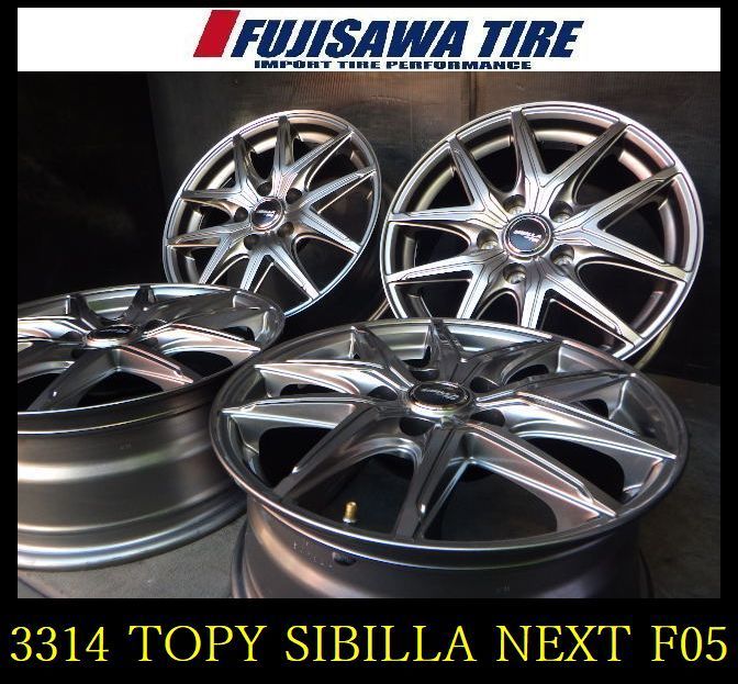 3314 B▲ ▲TOPY SIBILLA NEXT F 05 ホイール▲16 x 6.5 J 5穴 PCD 114.3 38▲4本