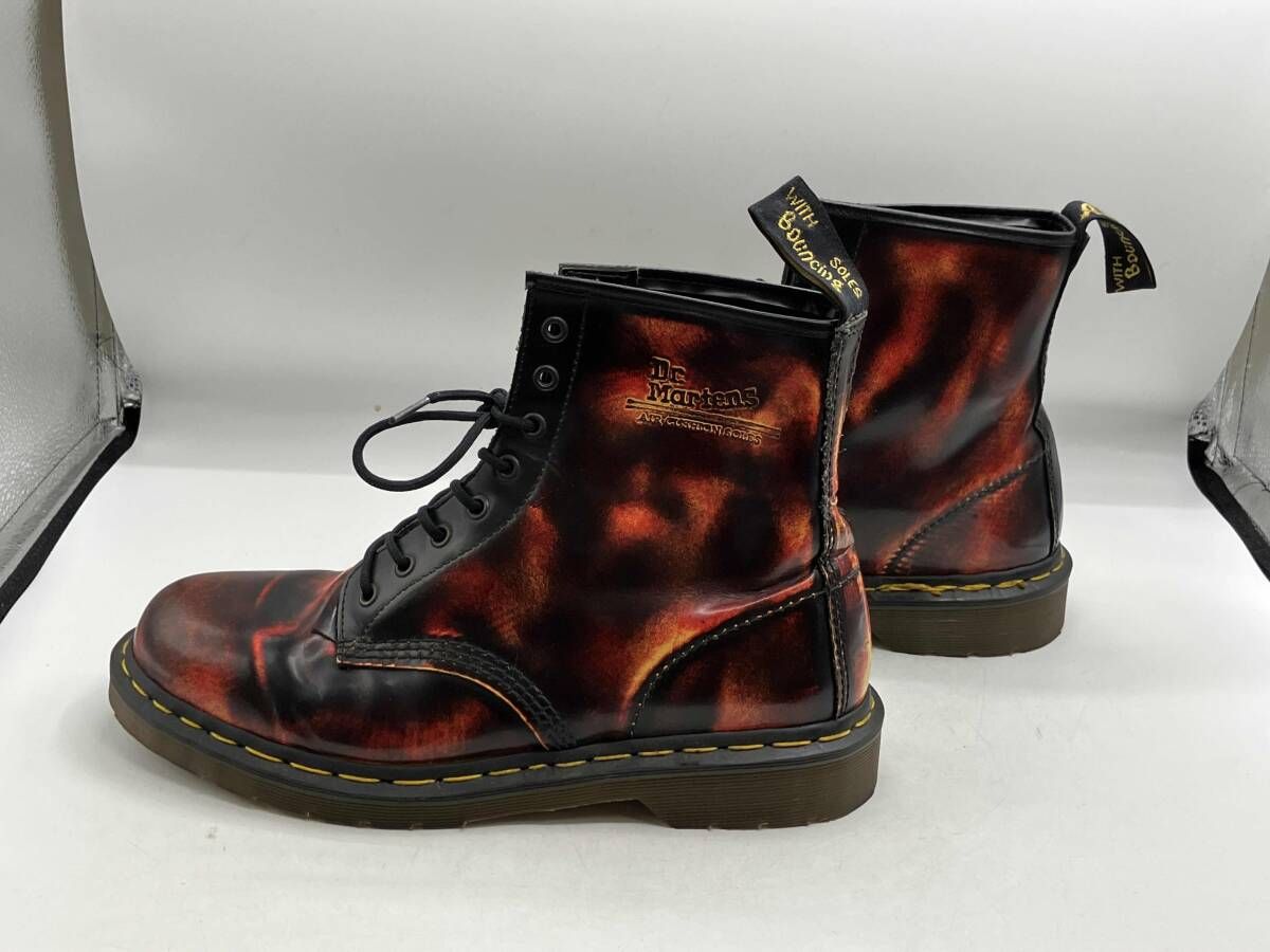 Dr.Martens ドクターマーチン ワークブーツ フレイム 28.5 cm ボルドー系まだら柄風
