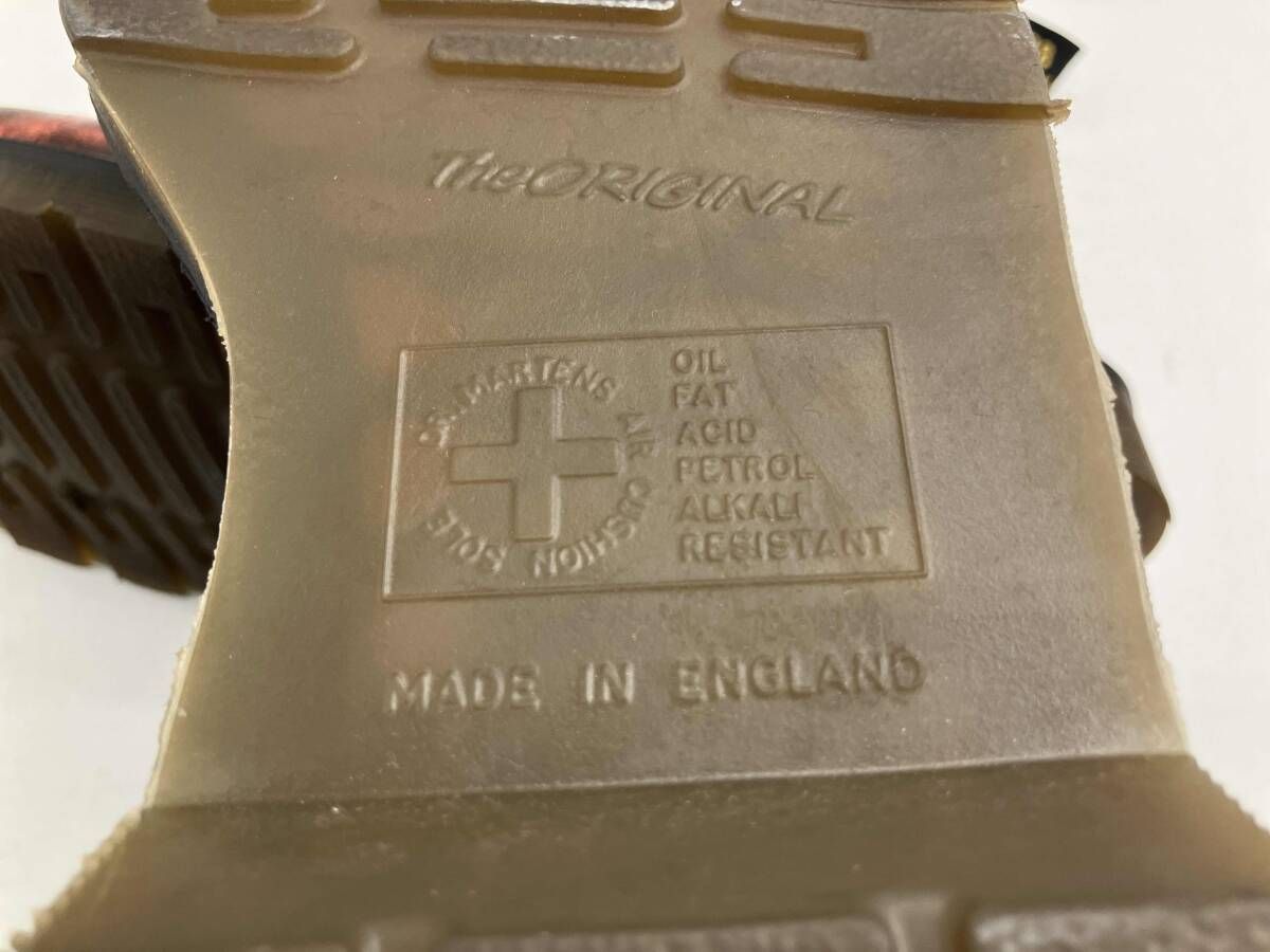  Dr.Martens ドクターマーチン ワークブーツ フレイム 28.5 cm ボルドー系まだら柄風 その他 ブーツ 革靴