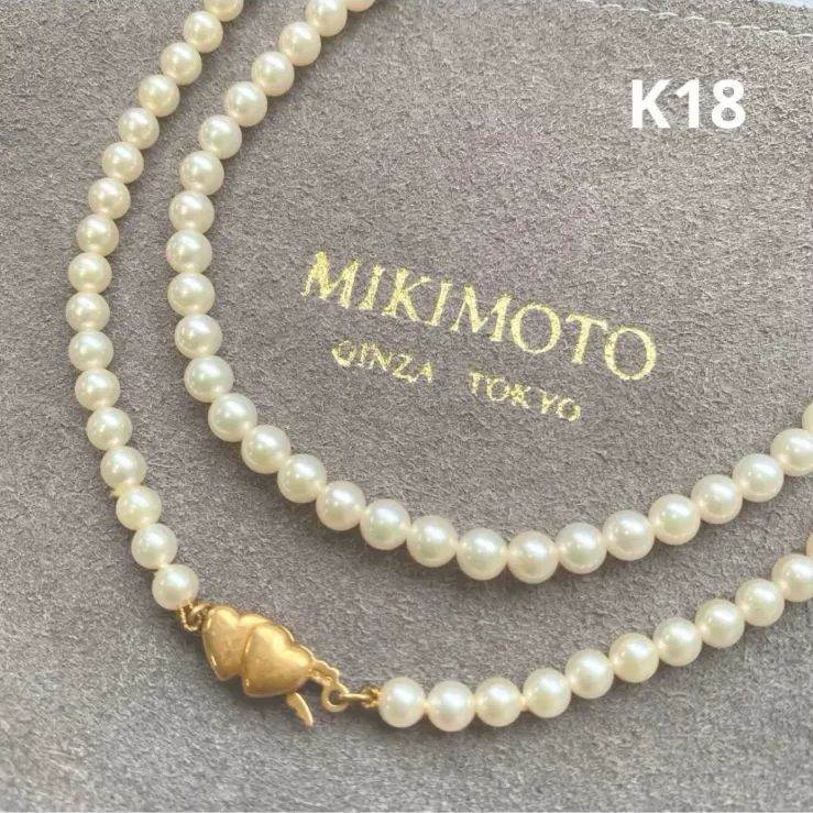 ミキモト ベビーパール ネックレス K18 ハート クラスプ - メルカリ