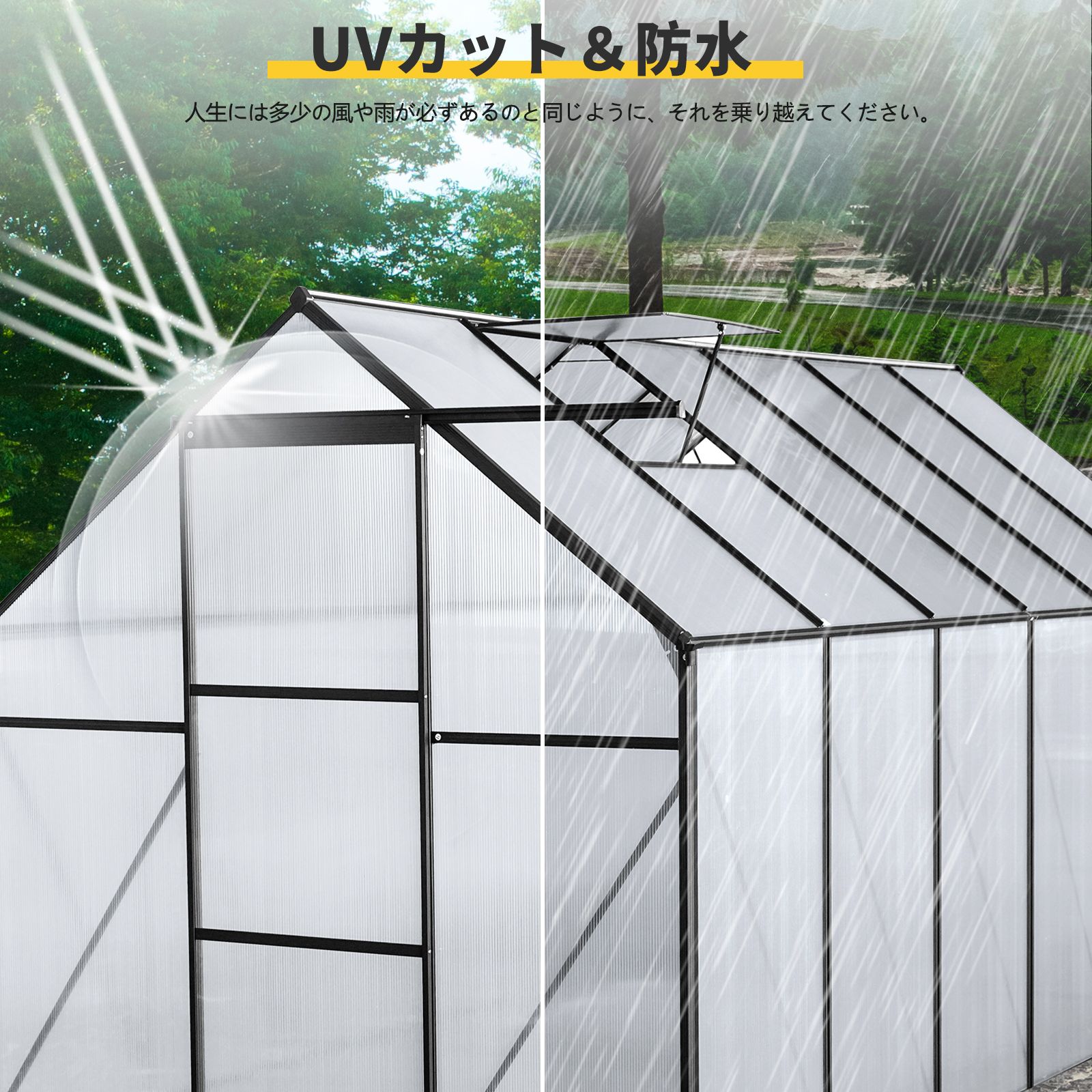 温室 保温 温室棚 収納庫 園芸用 ビニールハウス 頑丈 耐久性の高い温室 植物 温室 保温 温室棚 収納庫 園芸用 188*370*195cmビニールハウス 頑丈