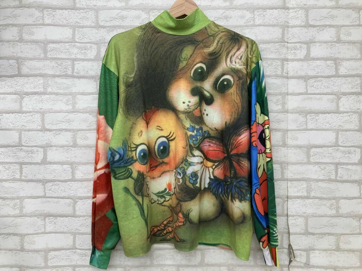 Chopova Lowena チョポヴァ ロウェナ ハイネックカットソー 長袖Tシャツ グリーン系 カラフル 犬 レディース M