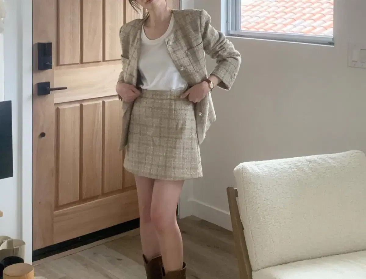 ウェアウェザー 틸다 ツイード ジャケット スカート サイズ M セット