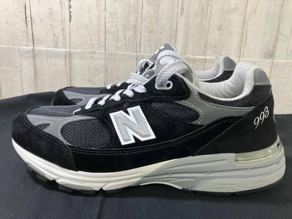 newbalance ニュー ンス MR 993 BK ブラックx シルバー x グレー 26 cm