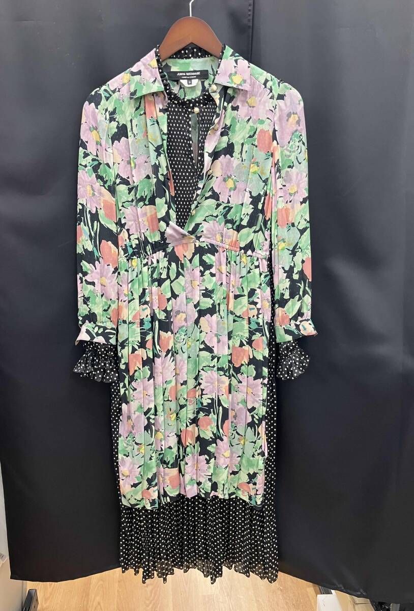 JUNYA |ジュンヤワタナベ|花柄Xドット柄|長袖ワンピース|2019