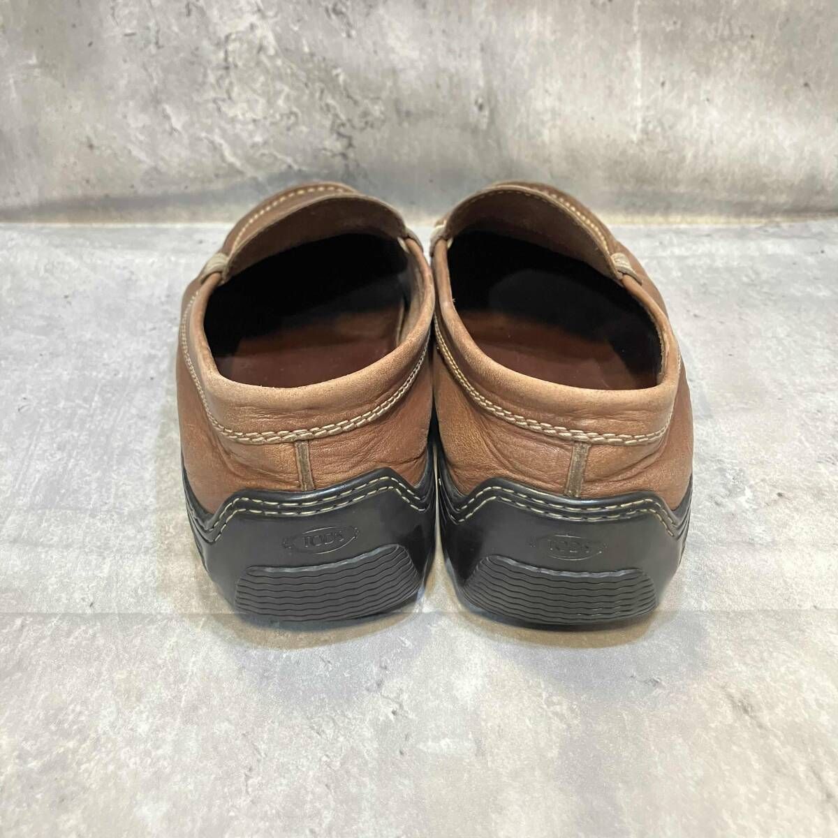  ドレスシューズ TOD S コインローファー トッズ ブラウン size 6 25.0 cm ローファー ブーツ 革靴