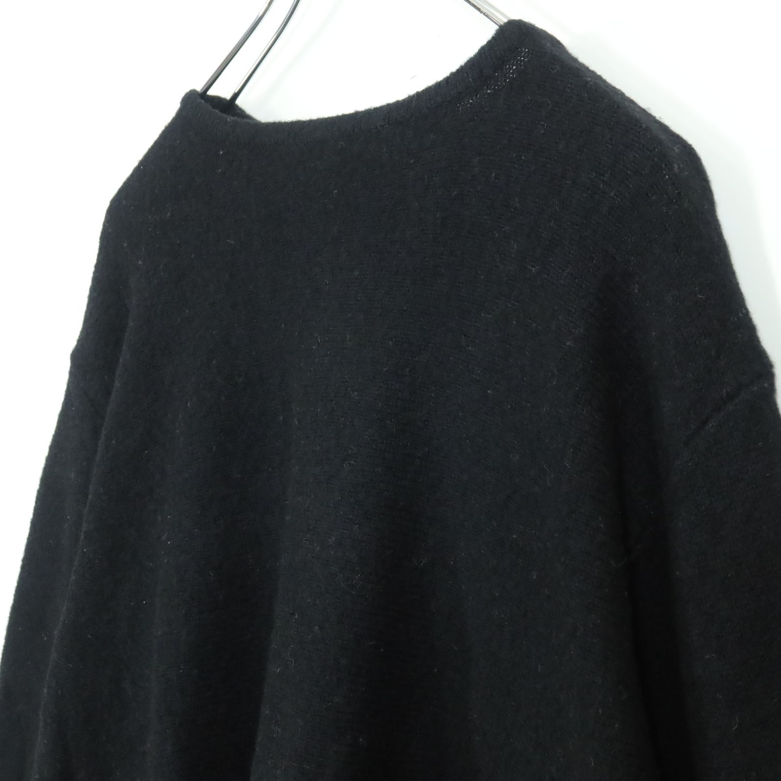 ビアズリー☆長袖ニット セーター サイズF ブラック系 無地 z16984