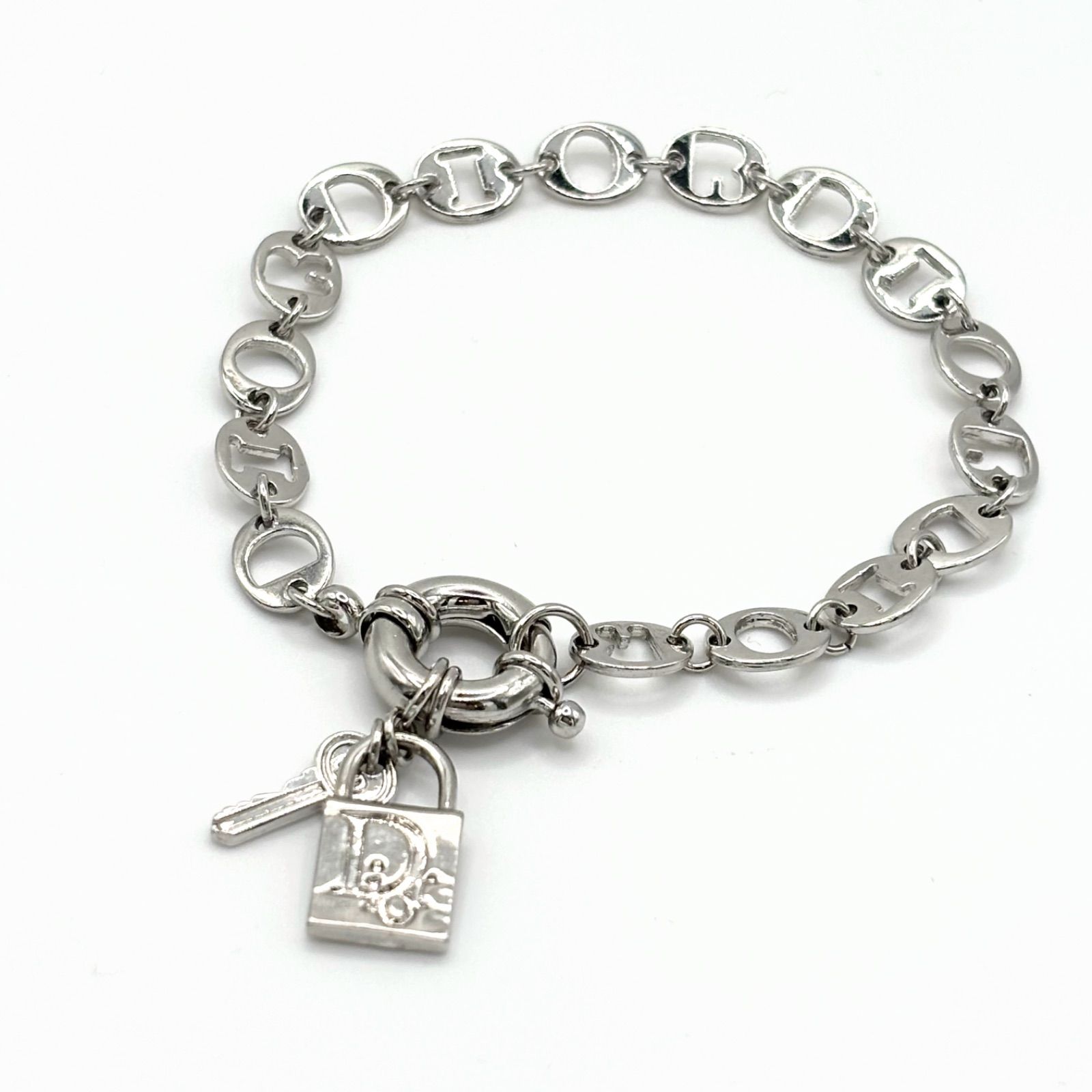 クリスチャンディオール ハート ロック ブレスレット シルバーカラー クリスチャンディオール Christian Dior ブレスレット ハートモチーフ
