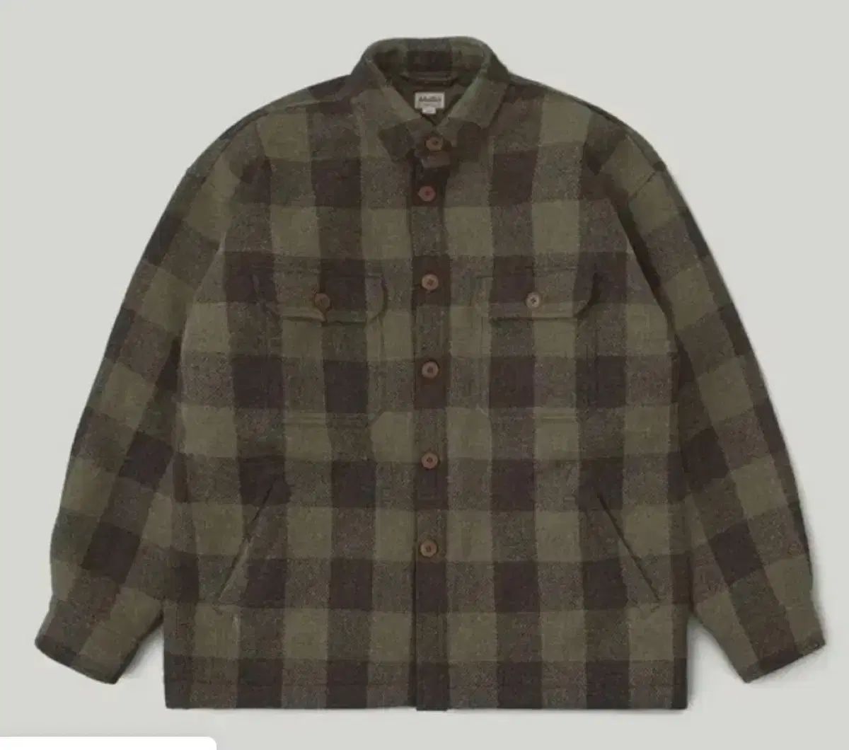 カーキス ウール プレイド ジャケット