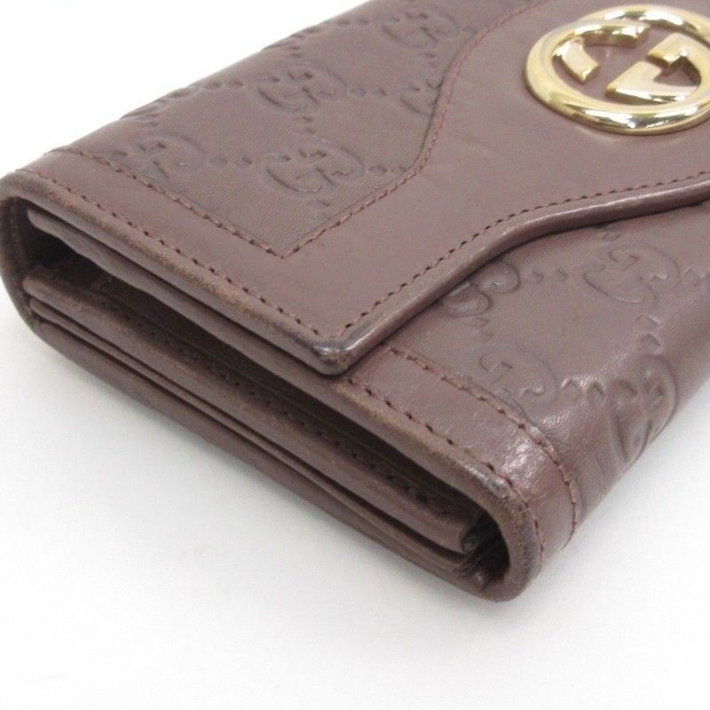 グッチ GUCCI グッチシマ レザー インターロッキングG 二つ折り長財布