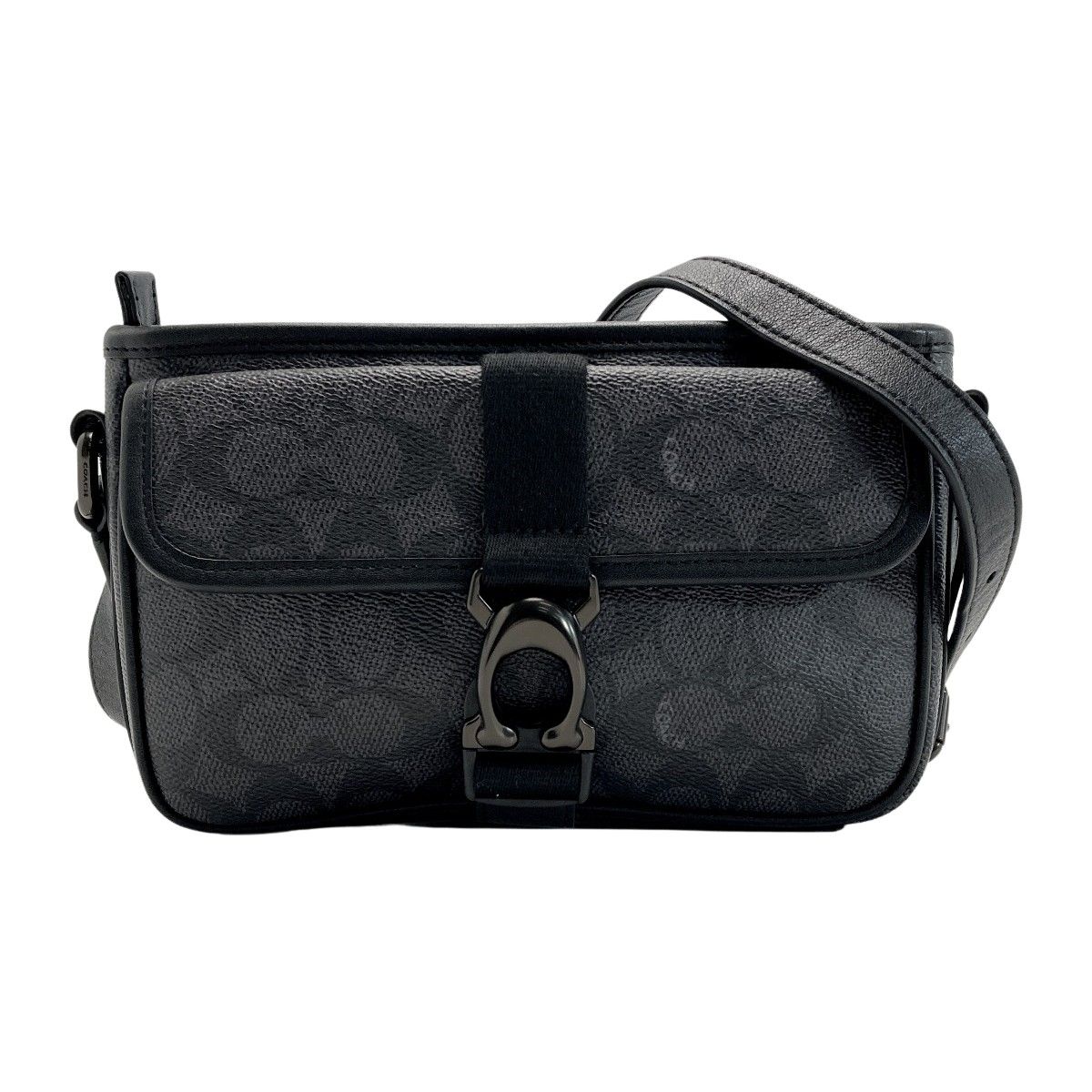 COACH コーチ ベック スリム クロスボディ シグネチャー CM 337 チャコールグレー ショルダーバッグ