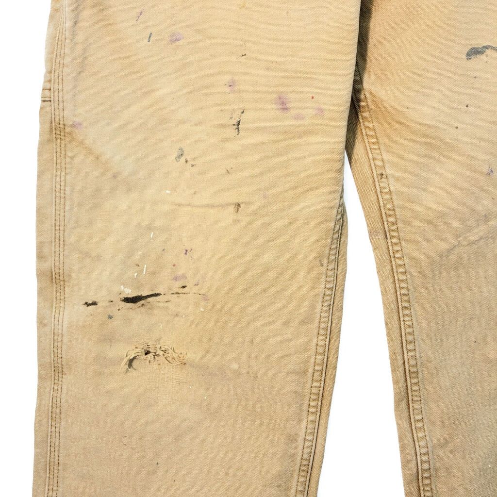  Carhartt カーハート ダック ペインターパンツ ペンキ ベージュ メンズ W 34 L 32 古着 X 0722 その他 メンズ