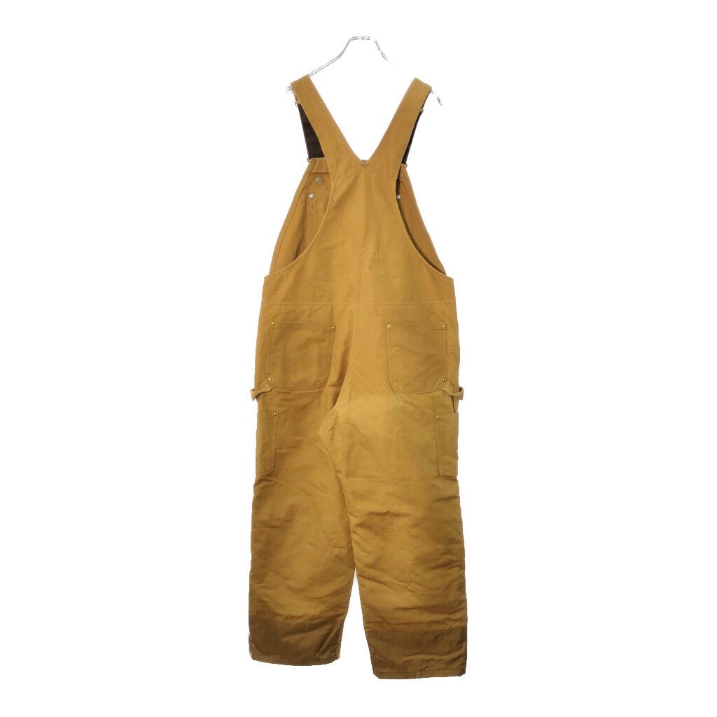 Carhartt カーハート ダック ダブルニー ビブオーバーオール ライトブラウン メンズ W 42 L 30 古着 X 1231