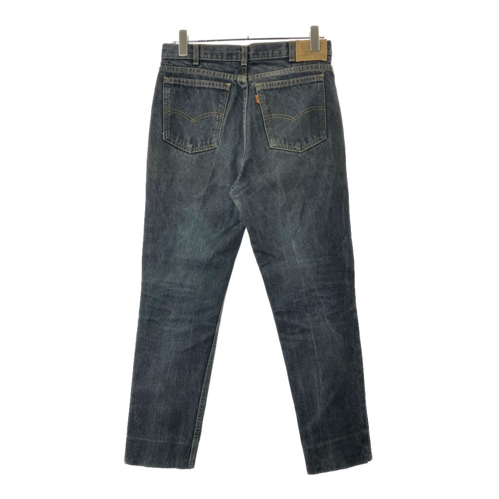 00年代 ベルギー製 Levi s リーバイス 631 02 デニムパンツ ユーロ オレンジタブ 先染め ブラック メンズ W 33 L 36 古着 X 1680