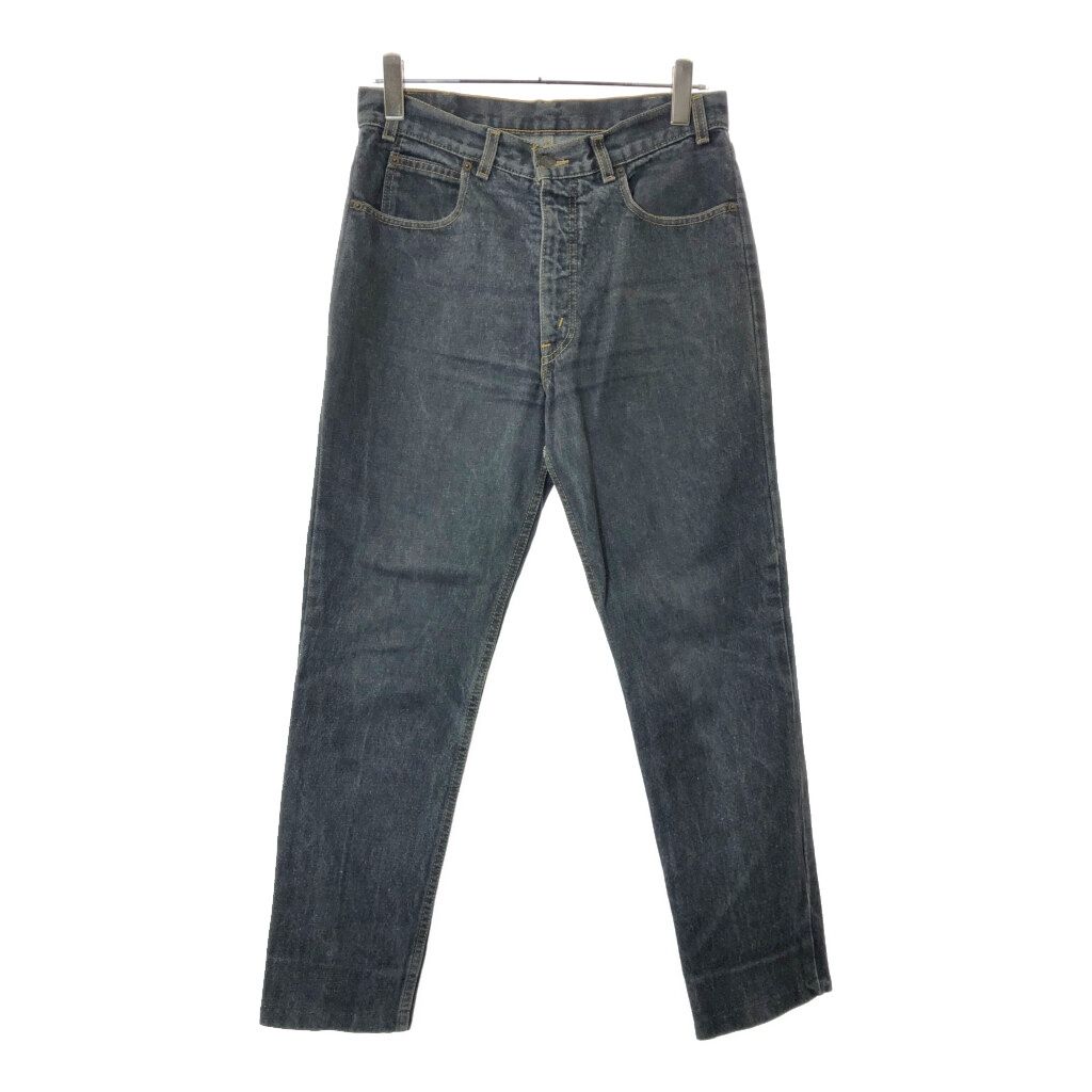 00年代 ベルギー製 Levi s リーバイス 631 02 デニムパンツ ユーロ オレンジタブ 先染め ブラック メンズ W 33 L 36 古着 X 1680