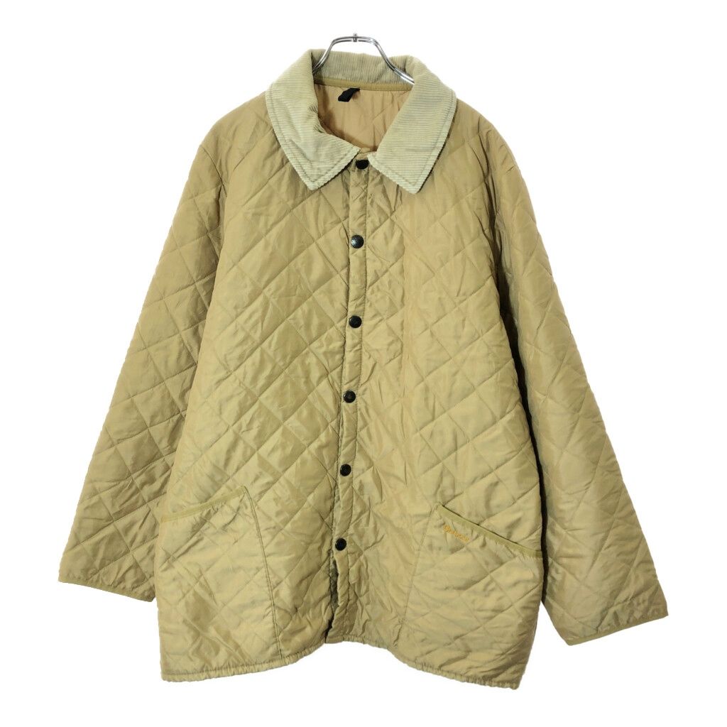 イングランド製 Barbour バブアー ESKDALE エスクデール キルティングジャケット ベージュ(メンズ EX LARGE)中古 古着 X1693 イングランド製 Barbour バブアー ESKDALE エスクデール キルティング