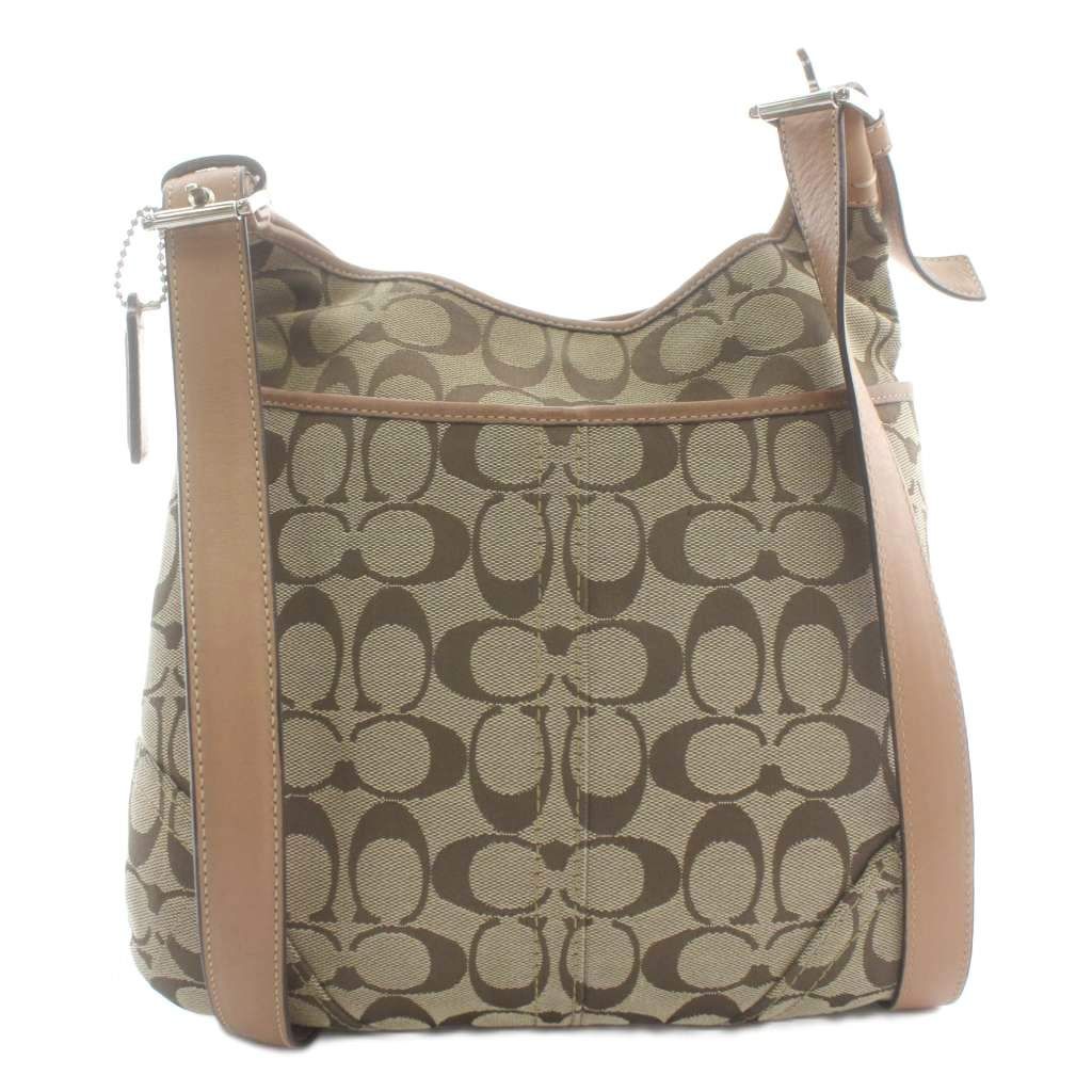 コーチ COACH ショルダーバッグ キャンバス レザー シグネチャー 総柄