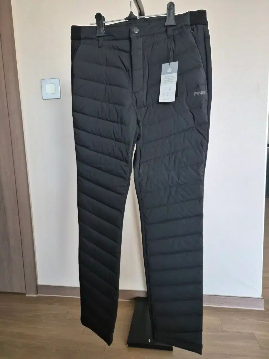 PING 핑 メンズ キルティング ダウン ズボン ブラック