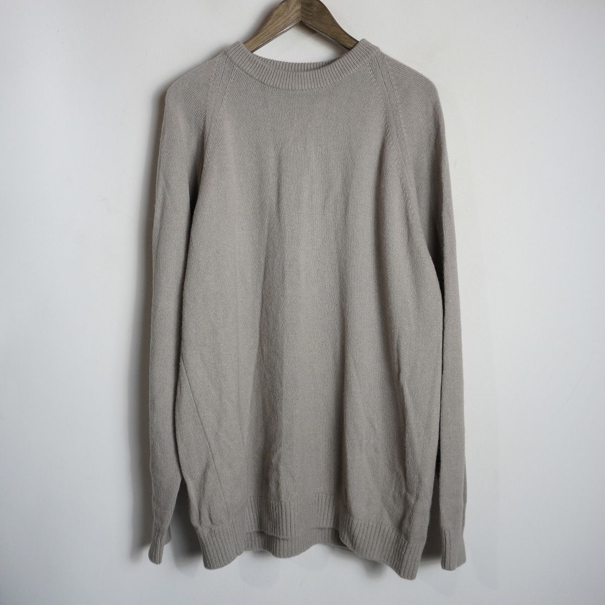 ATON エイトン べビー アルパカ 和紙 ブレンド 長袖 ウール ニット セーター クルーネック KR.AG.NW.0803 薄ベージュ 06 530 P 4