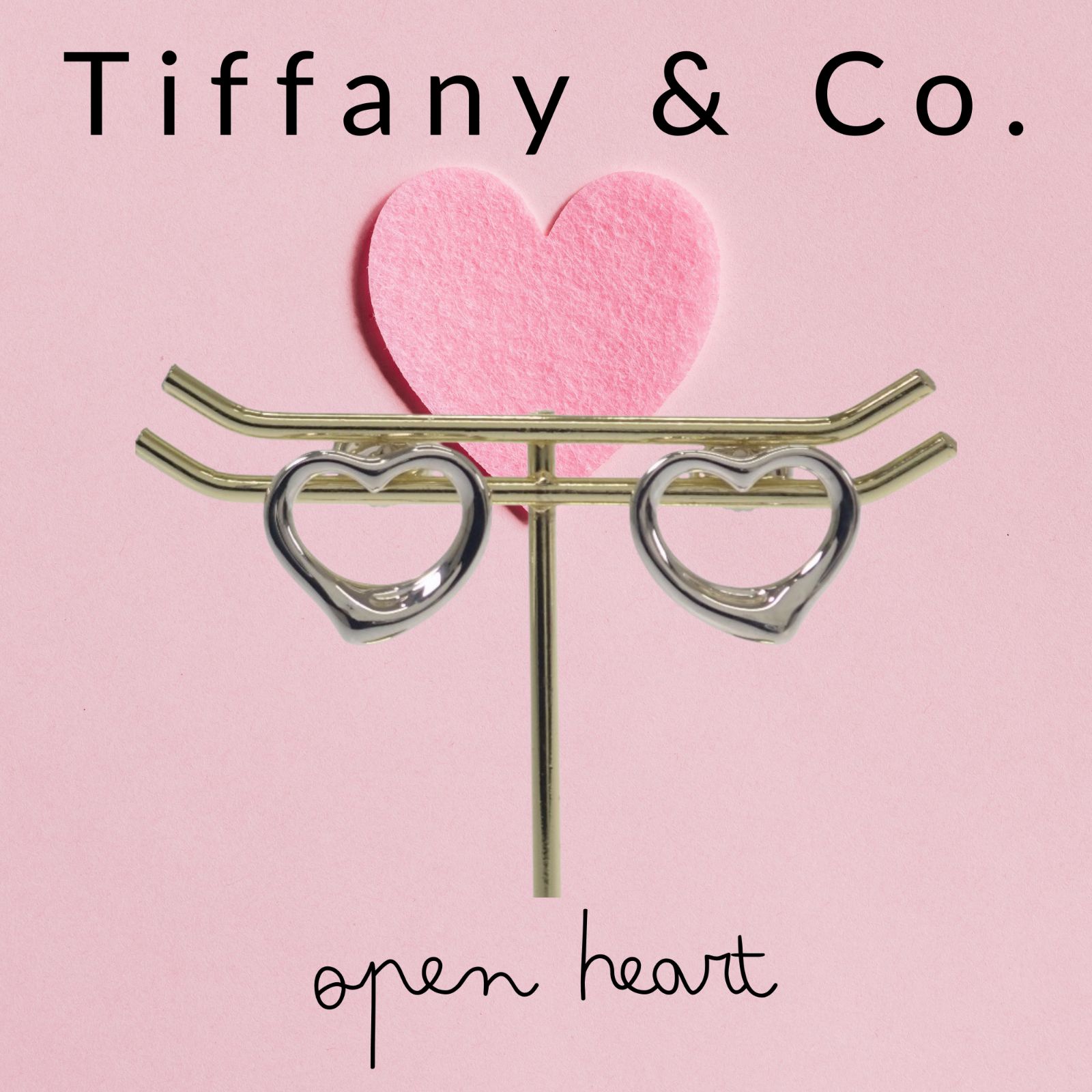 Tiffany & Co.】オープンハート ピアス シルバー925 - メルカリ