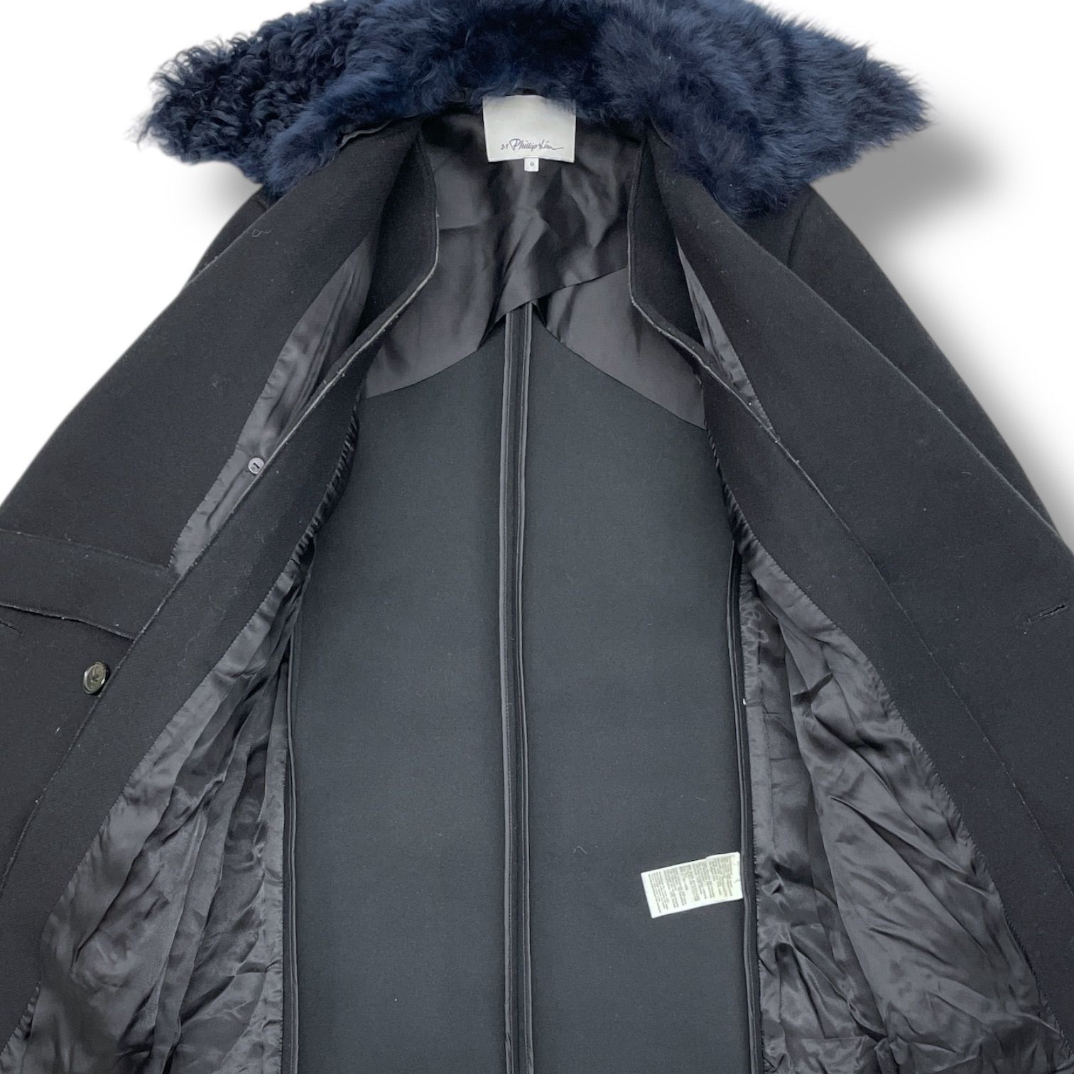 3.1 Phillip Lim スリーワンフィリップリム ファー付きコート ウール