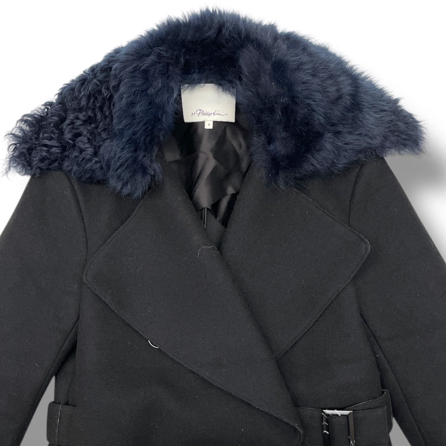 3.1 Phillip Lim スリーワンフィリップリム ファー付きコート ウール