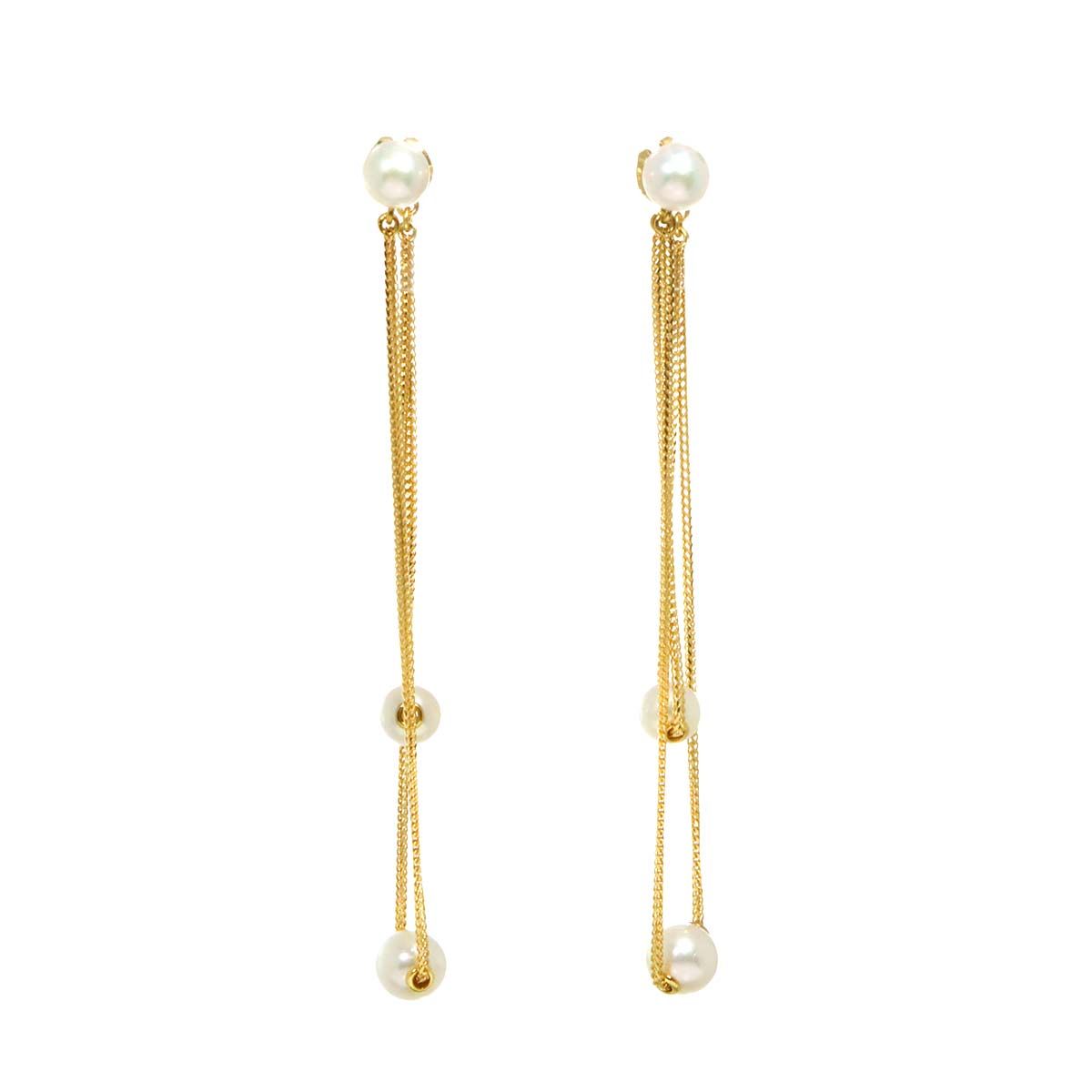 タサキ TASAKI アコヤ真珠 7.0-6.1mm ピアス K18 PG ピンクゴールド