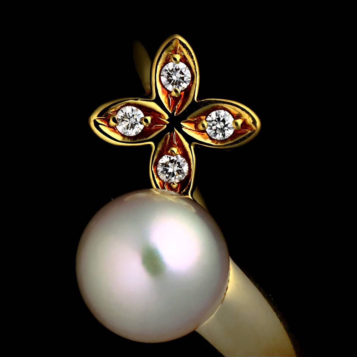 ミキモト★K18★akoyaアコヤ真珠★リング MIKIMOTO（ミキモト） パールリング 指輪 アコヤ真珠 6.5mm