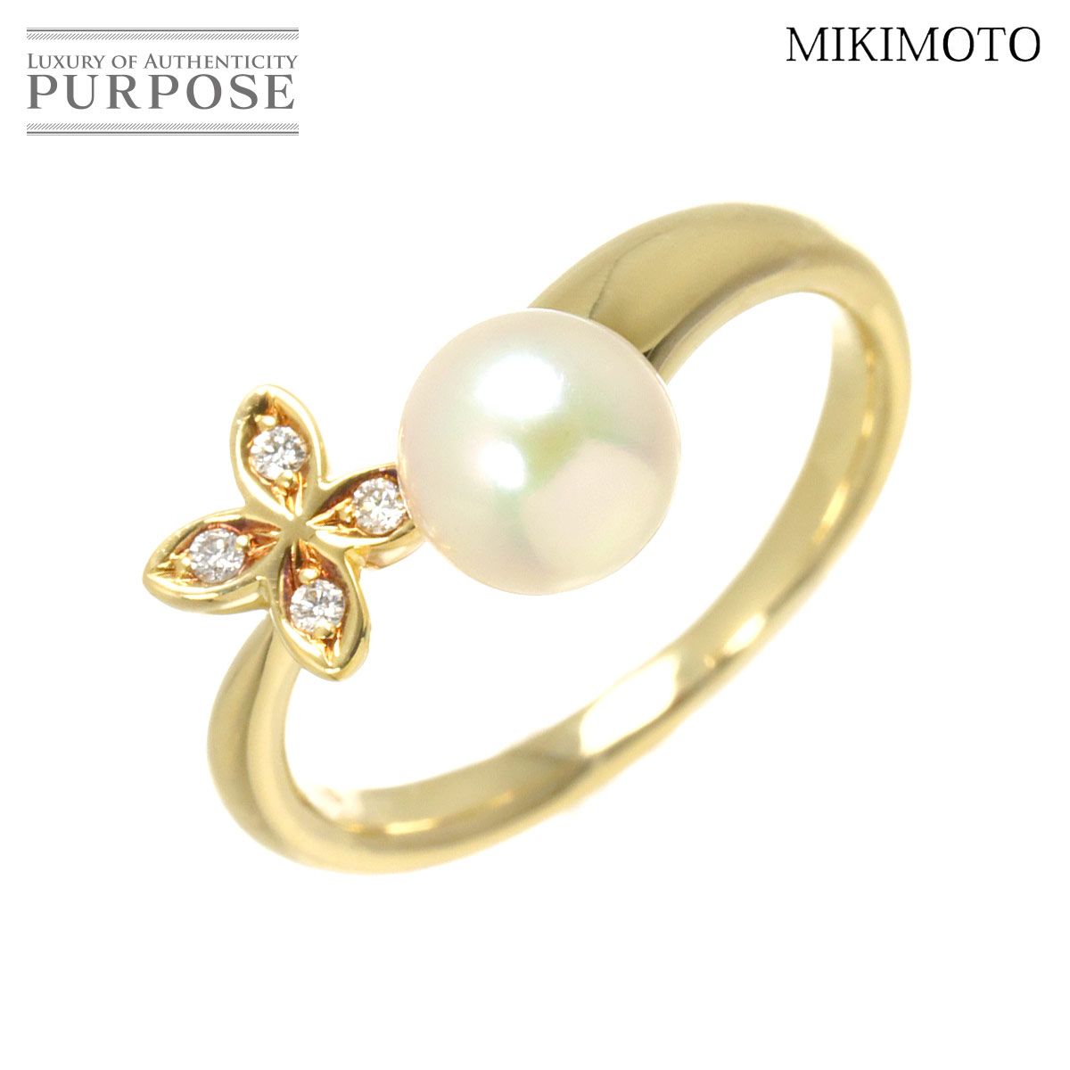 MIKIMOTO 真珠島 10号 K18 パールリング ミキモト真珠島パールリング