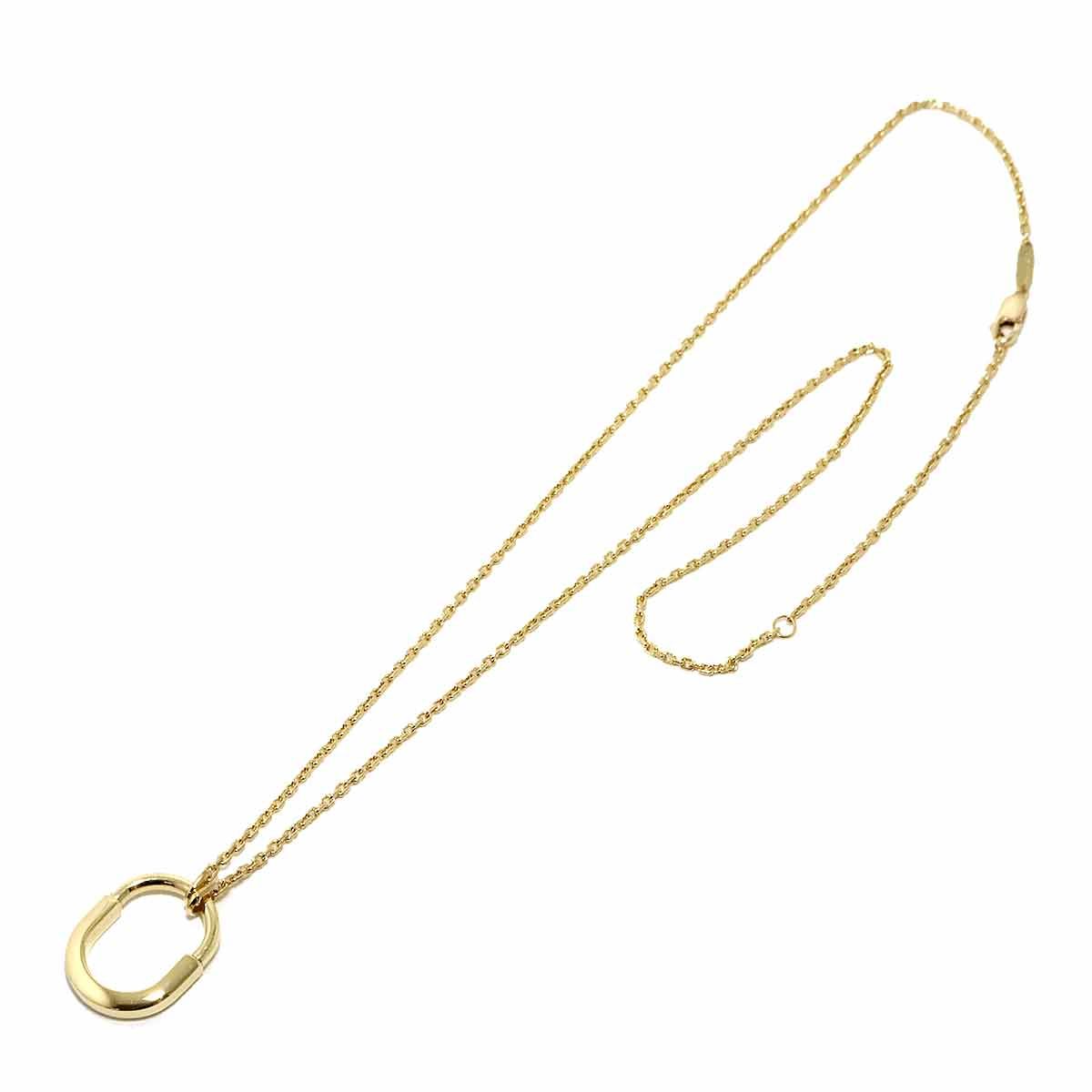 ティファニー TIFFANY&Co. ロック スモール ネックレス 45cm K18 YG