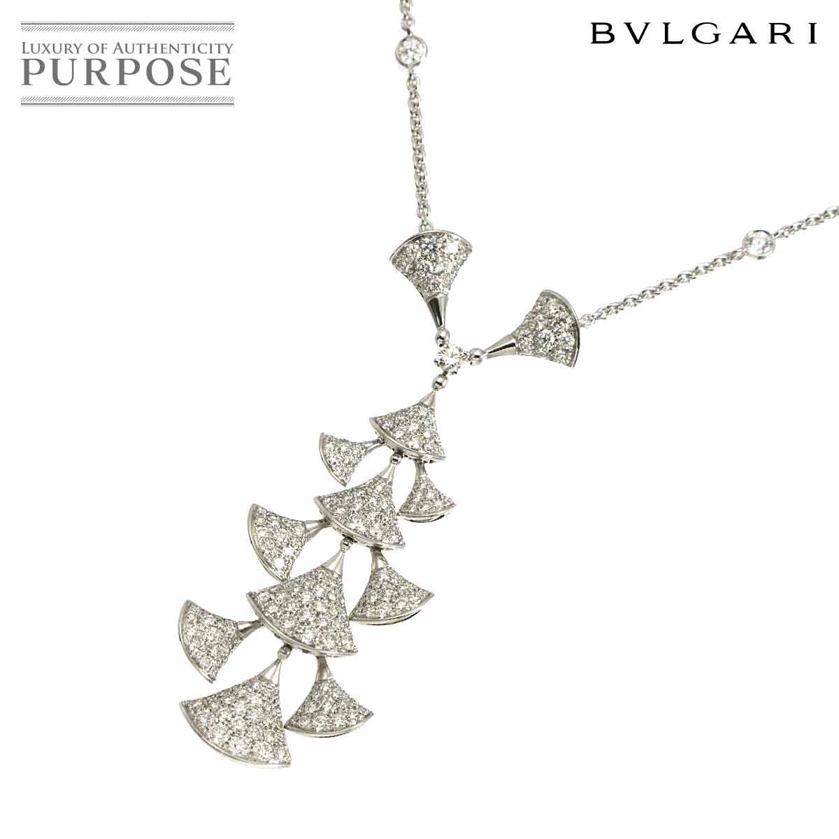 ブルガリ BVLGARI ディーヴァ ドリーム ダイヤ ネックレス 45cm K18 WG
