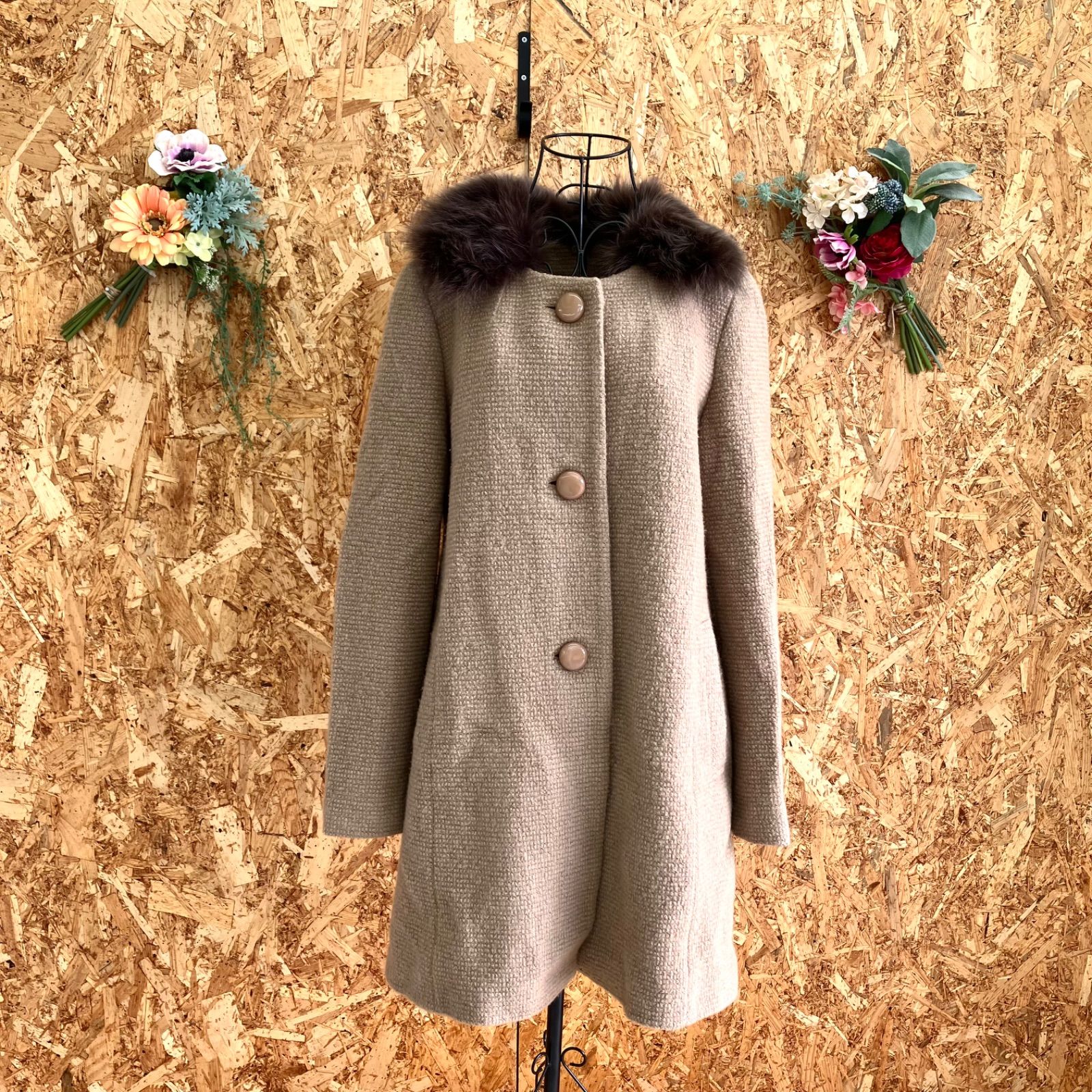 SG 4671 ROPE ファーコート ベージュ