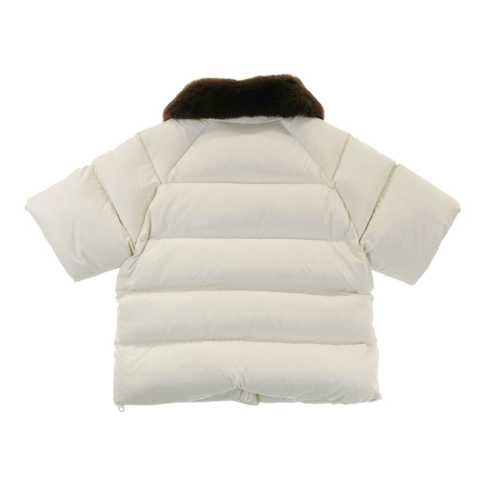 サイズ：M CPG GOLF シーピージーゴルフ ; ファー付半袖ダウン