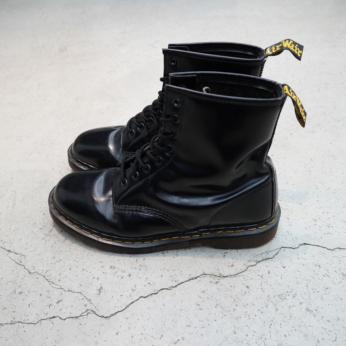 Dr.Martens ドクターマーチン 8ホール ブーツ ハイカット シューズ エナメル加工 ENGLAND製 黒 サイズ 9 1|2 1227 P 4