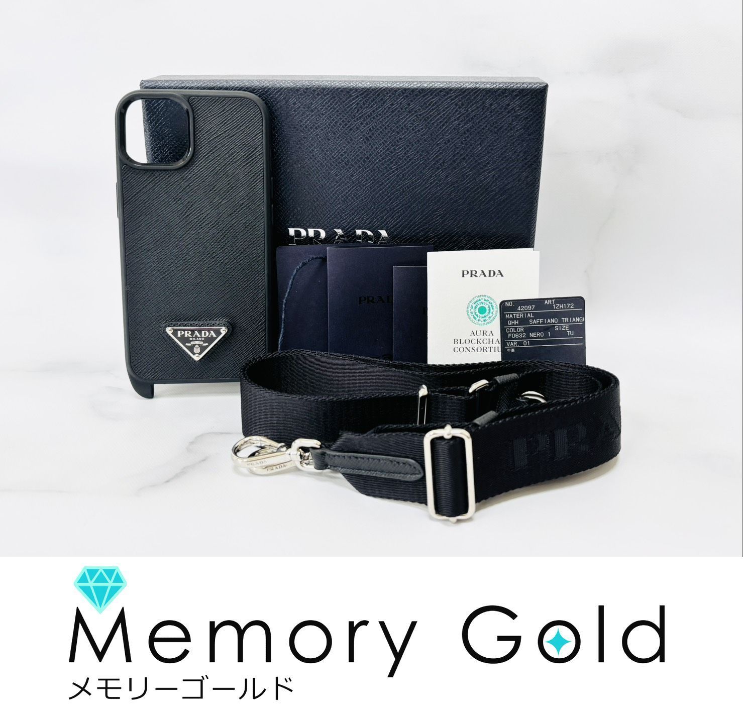 ☆PRADA プラダ 1ZH172 サフィアーノレザー トライアングルロゴ