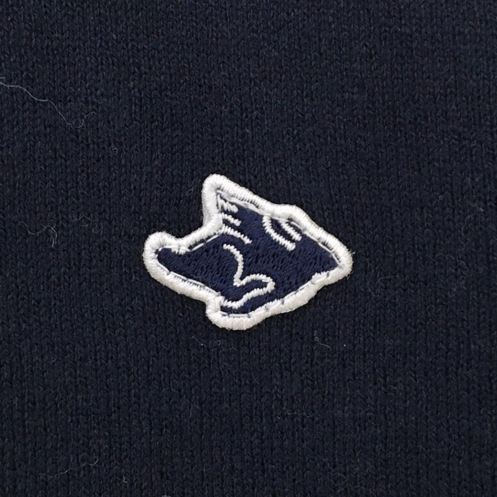 現行モデル　パーリーゲイツ　ニット　セーター　ハイネック　ボーダー　白　紺　4 PEARLY GATES - パーリーゲイツ タートルネックセーター 黒×白