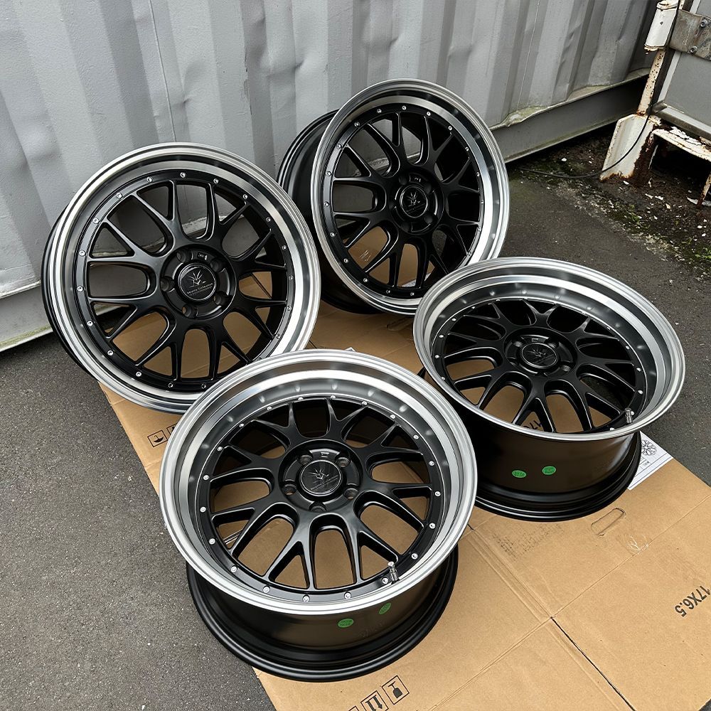 訳あり品 ホイールのみ 4本セット Bounty Collection BD 00 フロント 19 x 8.5 35 | リア 9.5 38 114.3-5 H 19インチ 1台分