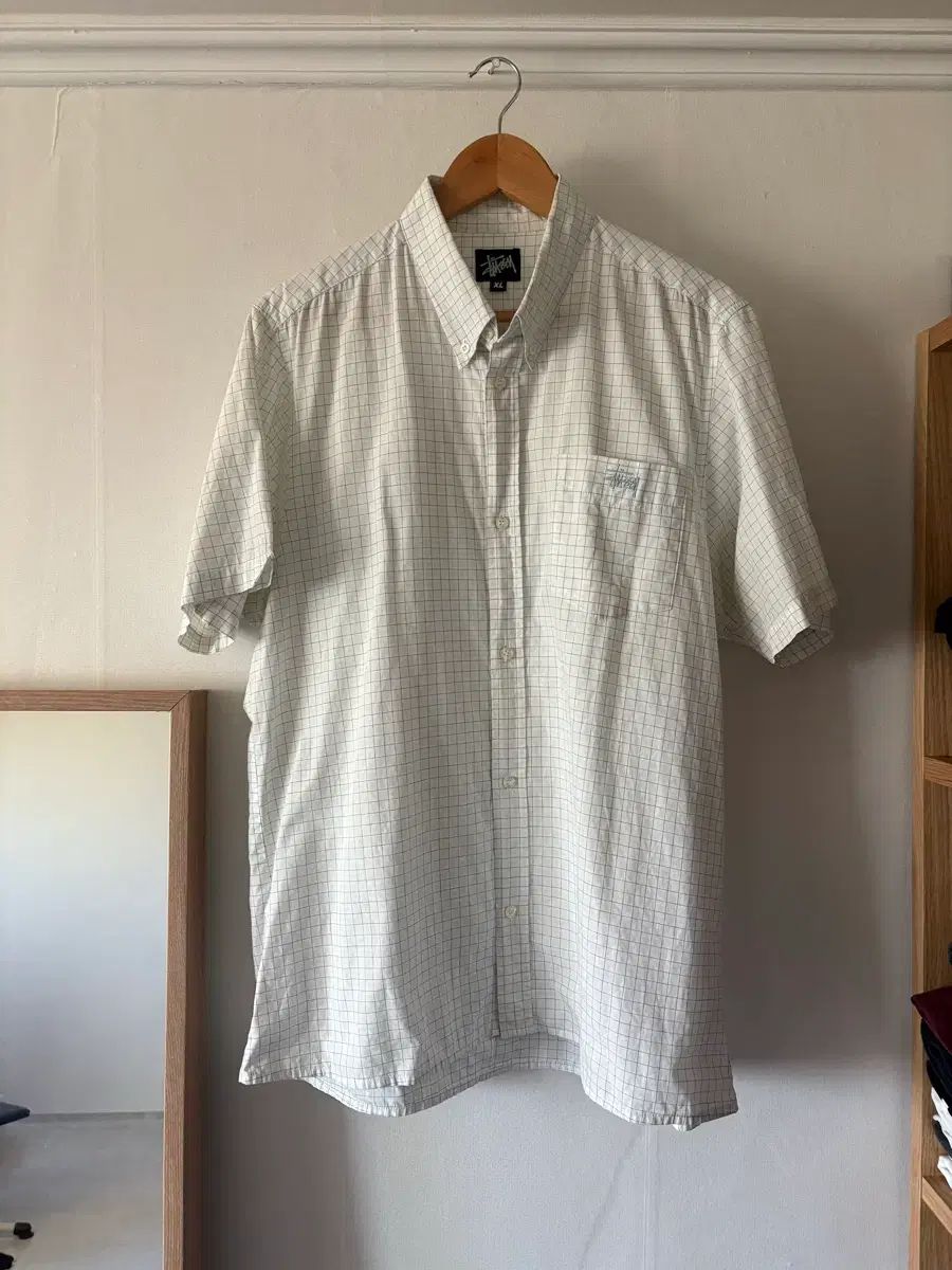 90 s early STUSSY ステューシー 半袖CHECK シャツ