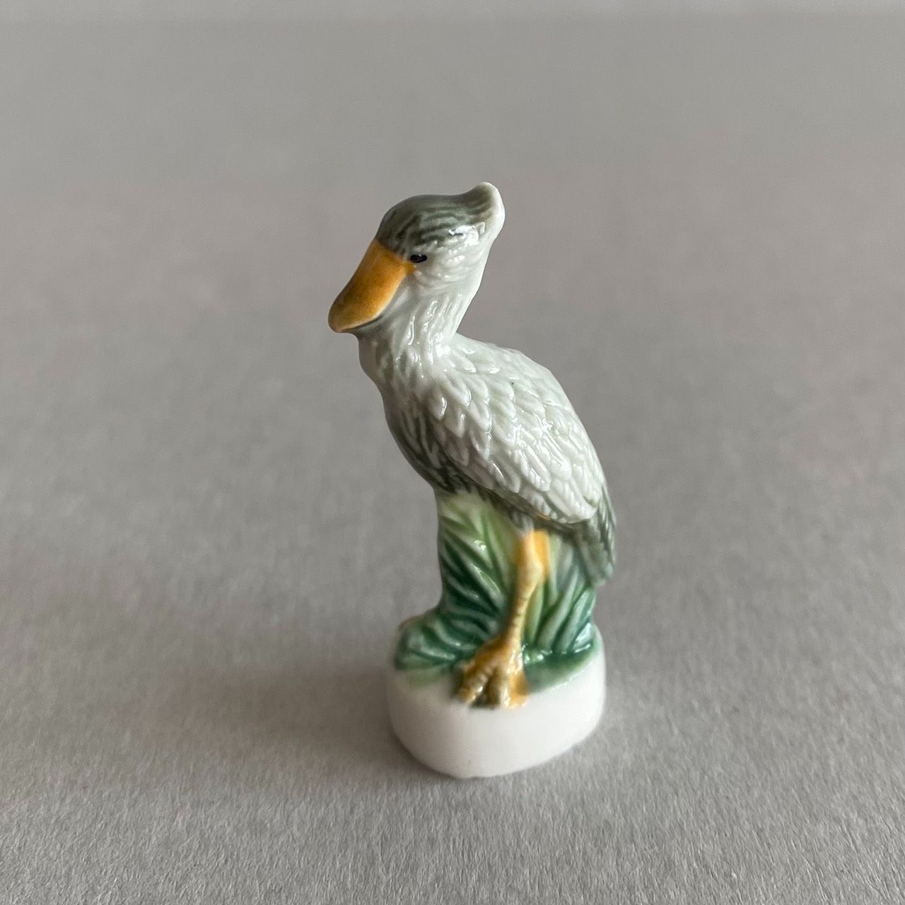 ハシビロコウのフェーブ／鳥／フランス雑貨／陶器ミニチュア
