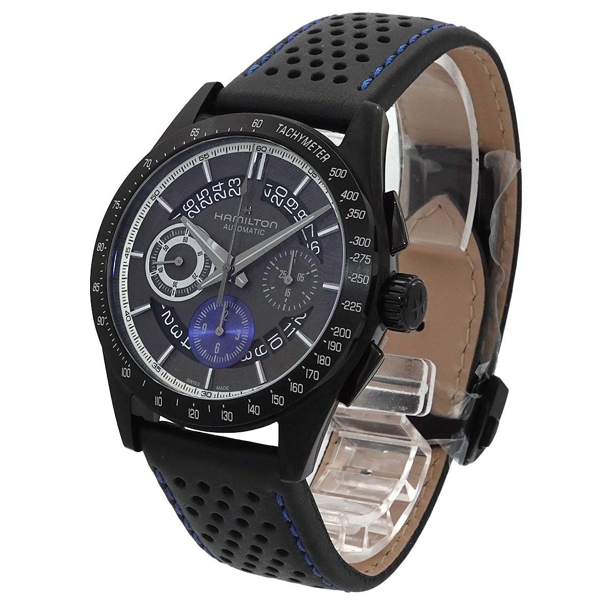  ハミルトン HAMILTON ジャズマスター パフォーマー H366460 クロノグラフ メンズ 腕時計 デイト 自動巻き Jazzmaster 90307660 薄手ニット 自動巻き時計 腕時計(アナログ)