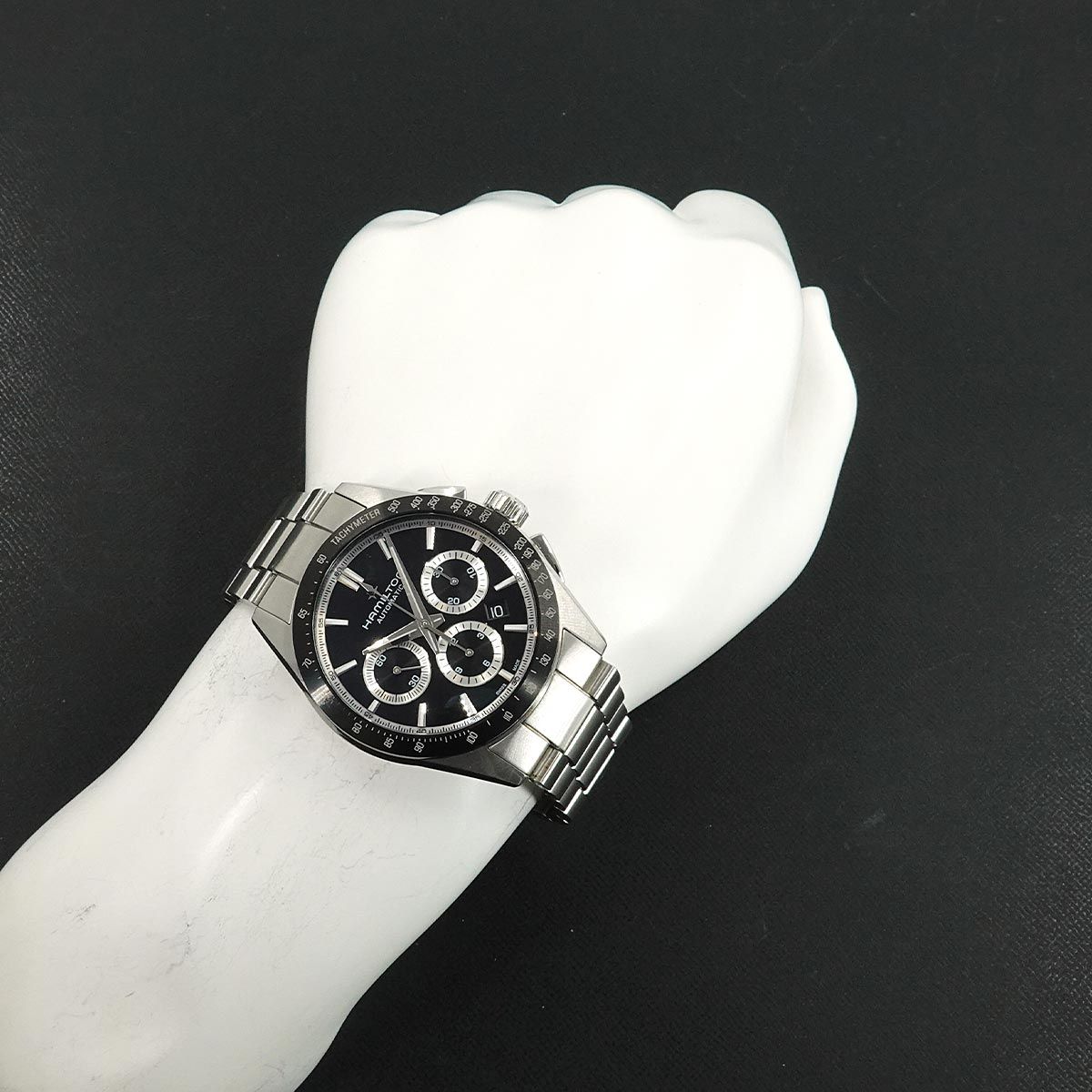  ハミルトン HAMILTON ジャズマスター パフォーマー H366060 クロノグラフ メンズ 腕時計 デイト ブラック 自動巻き Jazzmaster 90308018 オックスフォード 自動巻き時計 腕時計(アナログ)