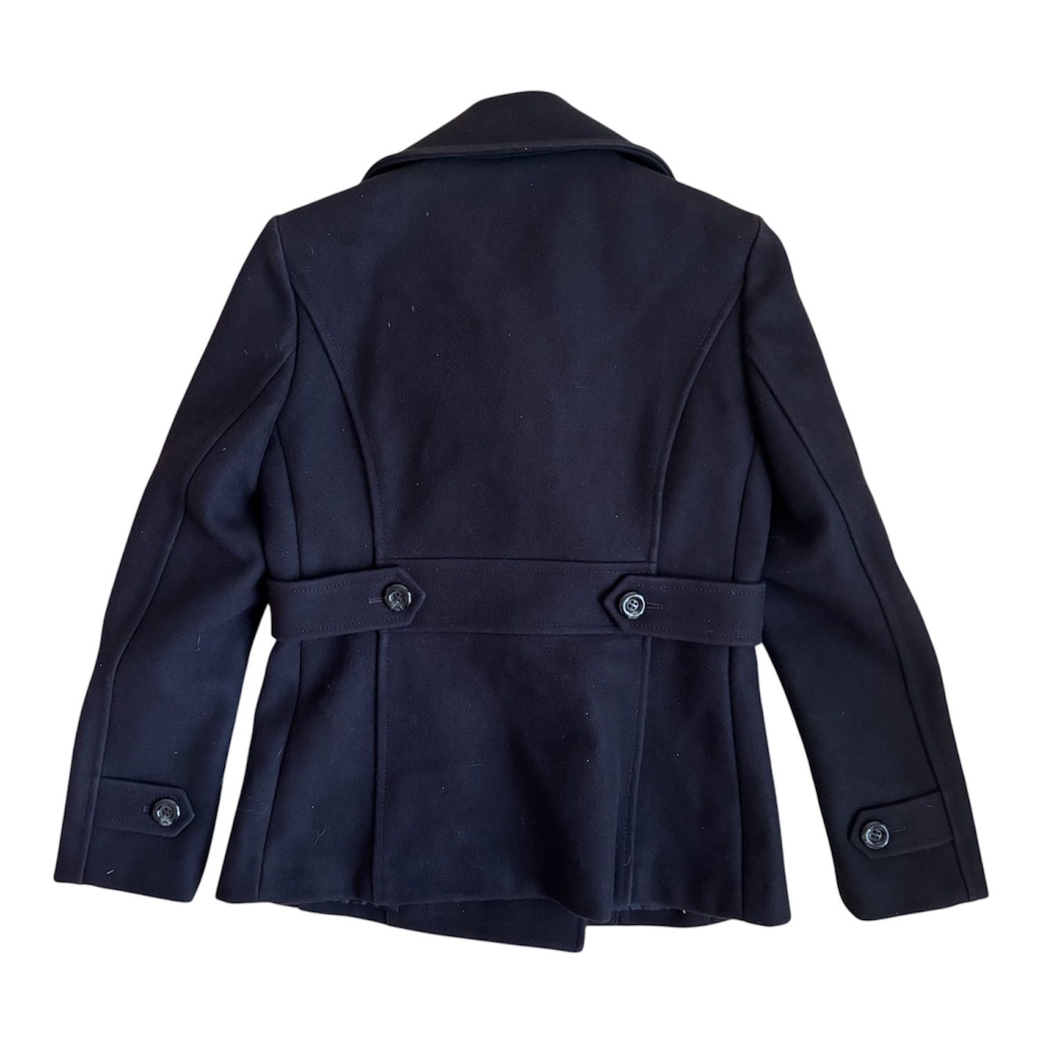 FRAMeWORK ネイビー ダブルブレスト ピーコート FRAMeWORK（フレームワーク） アウター SUPER160sダブルブレストコート