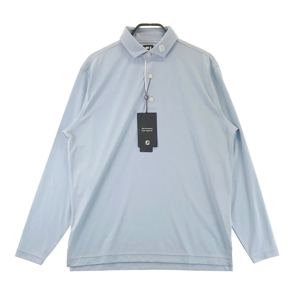 サイズ：2XL FOOT JOY フットジョイ 長袖ポロシャツ ブルー系