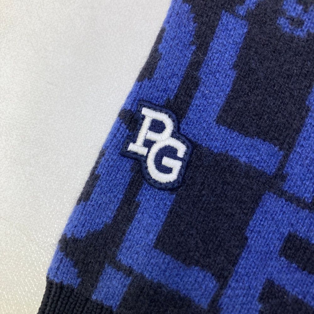 新品 パーリーゲイツ ニット カシミヤ 腕ロゴ ネイビー Mサイズ（4） PEARLY GATES パーリーゲイツ カシミヤ ニットセーター ネイビー系 0