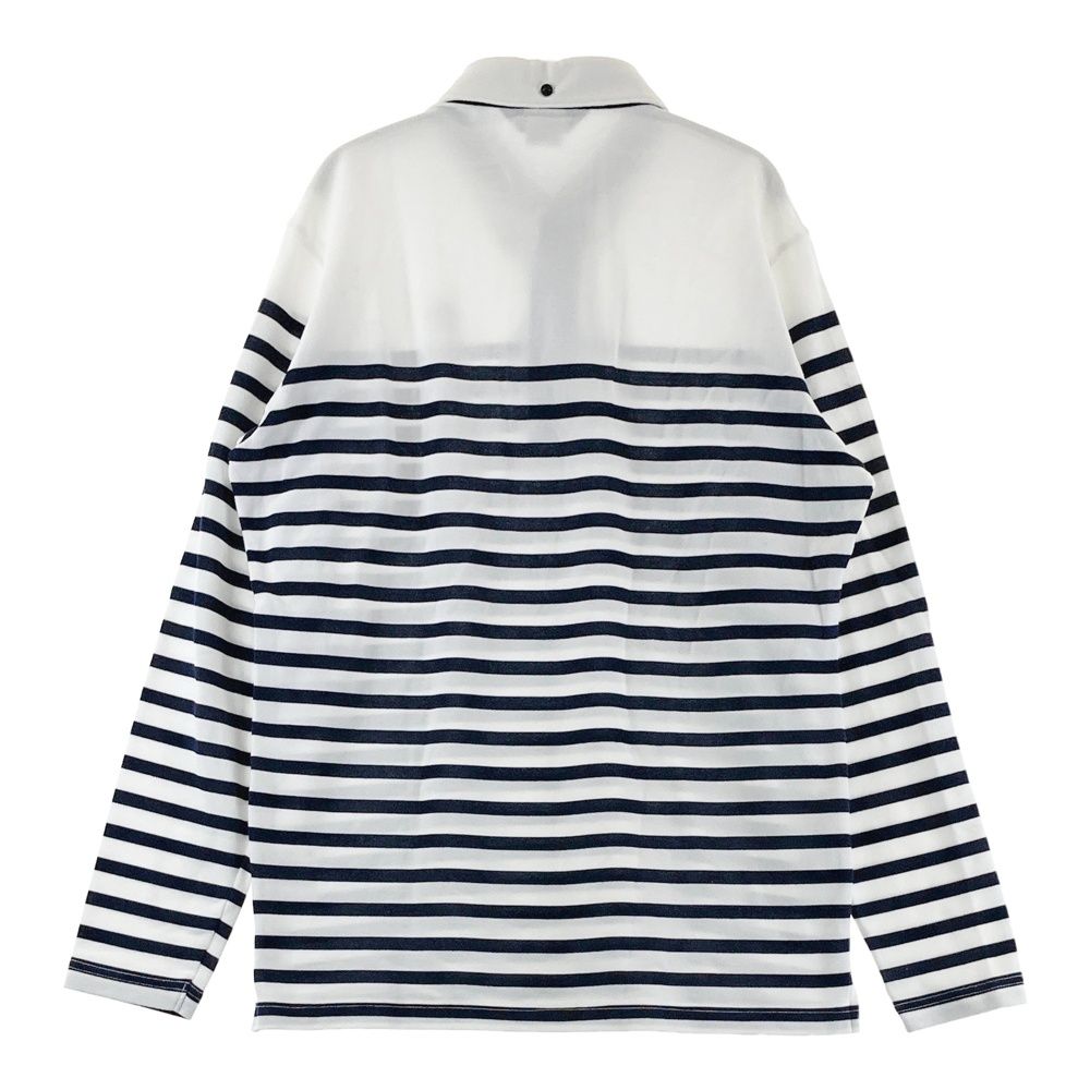 サイズ：M MUNSING WEAR マンシングウェア 長袖ポロシャツ ボーダー柄