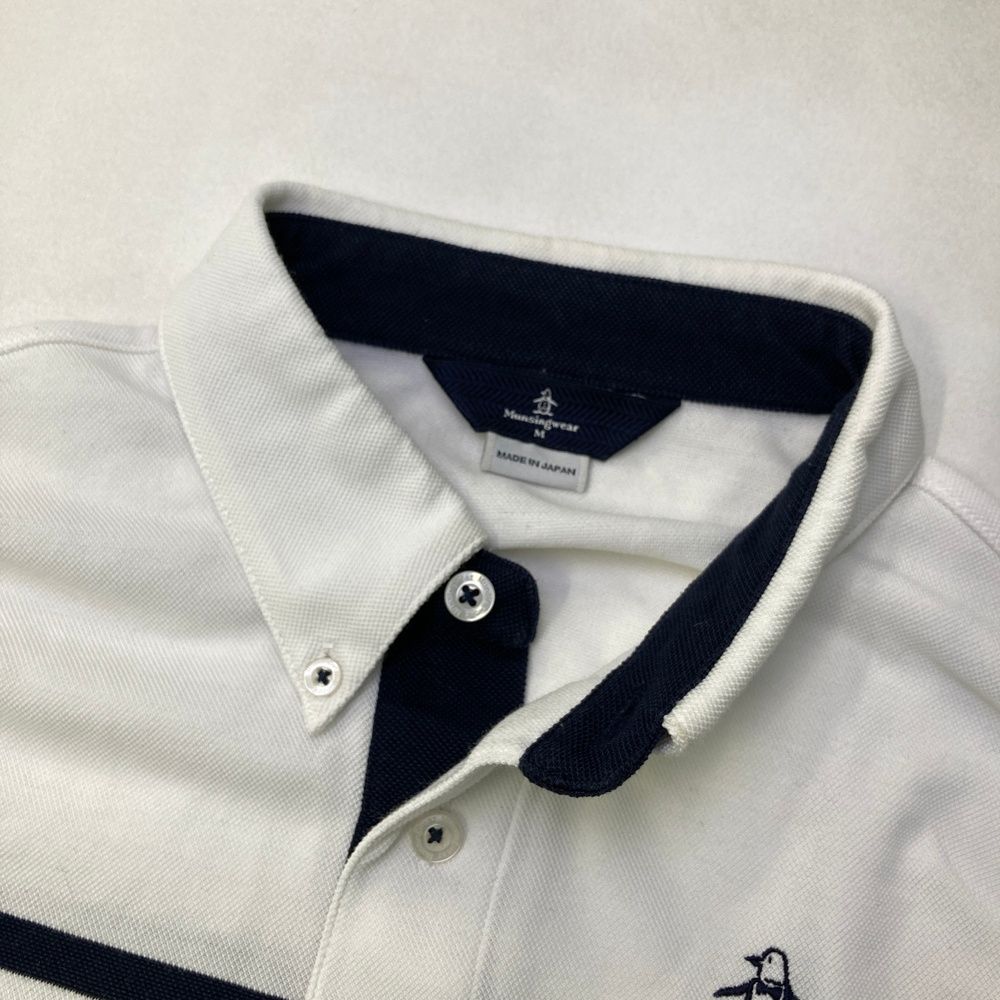 Munsingwear マンシングウェア 長袖 ポロシャツ Mサイズ サイズ：M MUNSING WEAR マンシングウェア 長袖ポロシャツ ボーダー柄