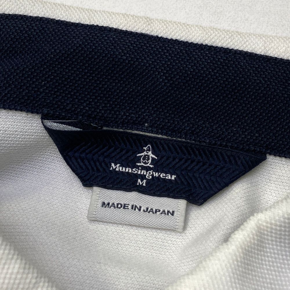 サイズ：M MUNSING WEAR マンシングウェア 長袖ポロシャツ ボーダー柄