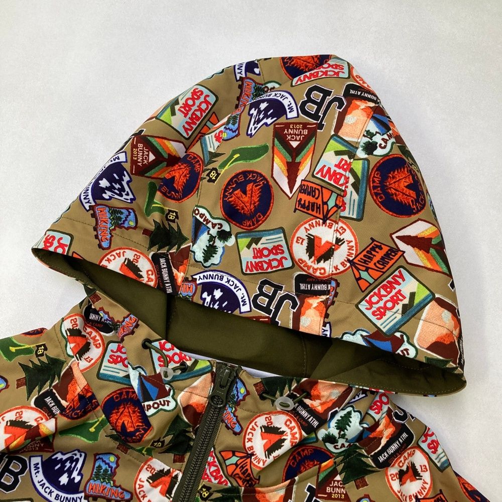 サイズ：4 JACK BUNNY ジャックバニー フード付 ジップジャケット 総柄