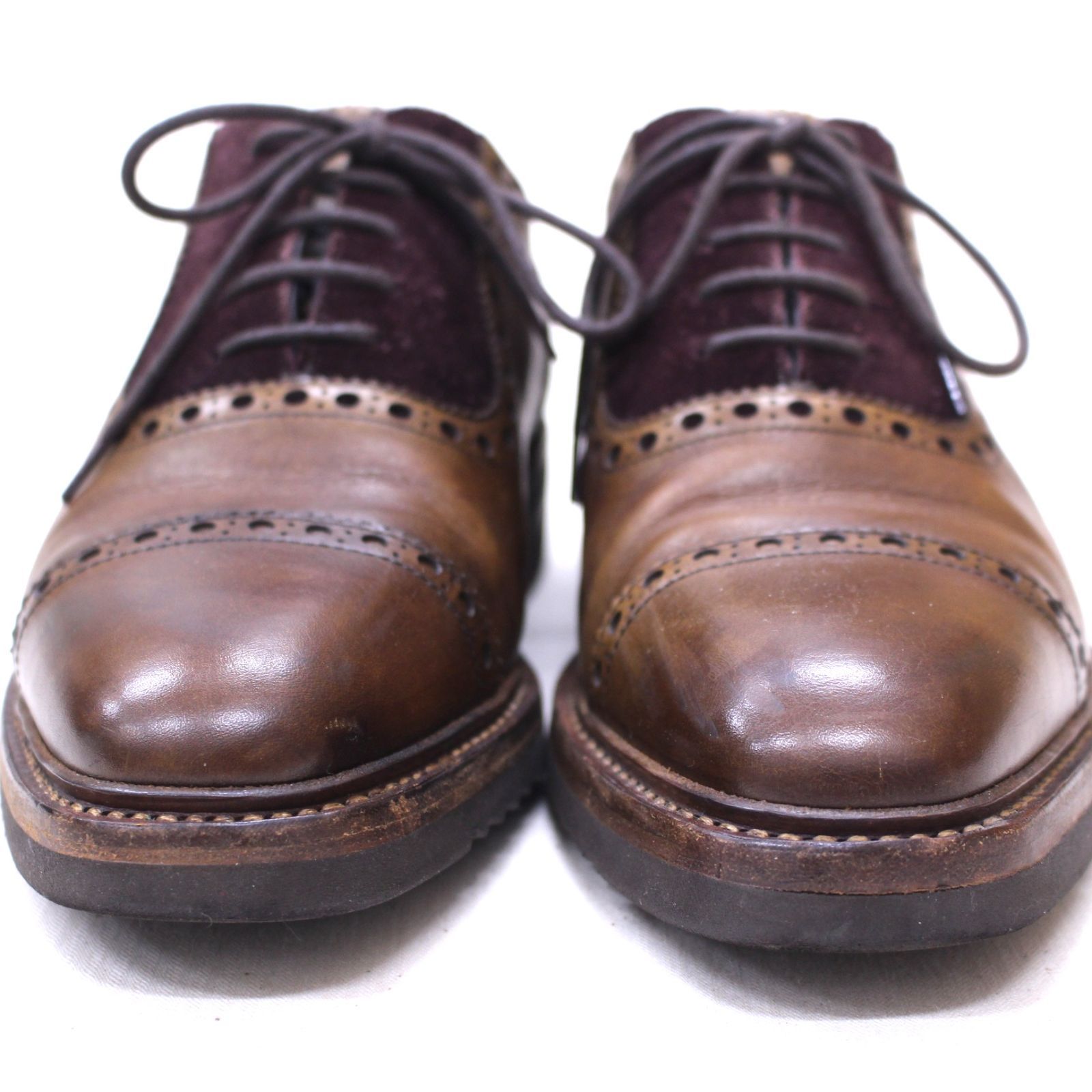  BENSON SHOES ベンソンシューズ -ST Velours Prune UK 5.5 レザー BRN|ブラウン ドレス ビジネスシューズ ブーツ 革靴