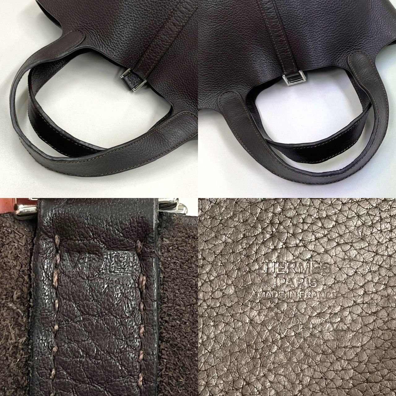 エルメス ピコタンロックPM トリヨン ハンドバッグ ショコラ □L刻印 